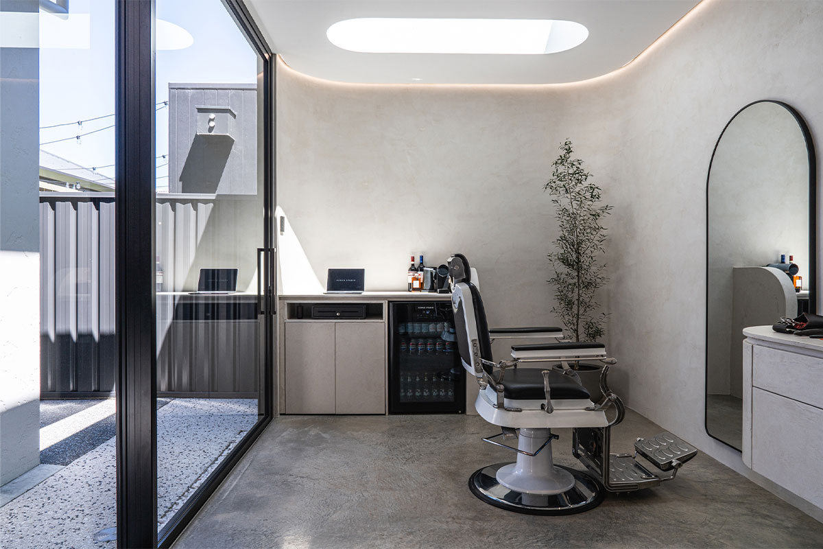 Clay microcement finish at Harko Studio